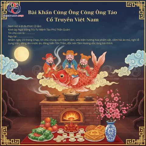 Bài Cúng Ông Công Ông Táo 2026: Chi Tiết Thờ Cúng, Văn Khấn Chuẩn, Thời Gian Vàng Và Những Lưu Ý Quan Trọng
