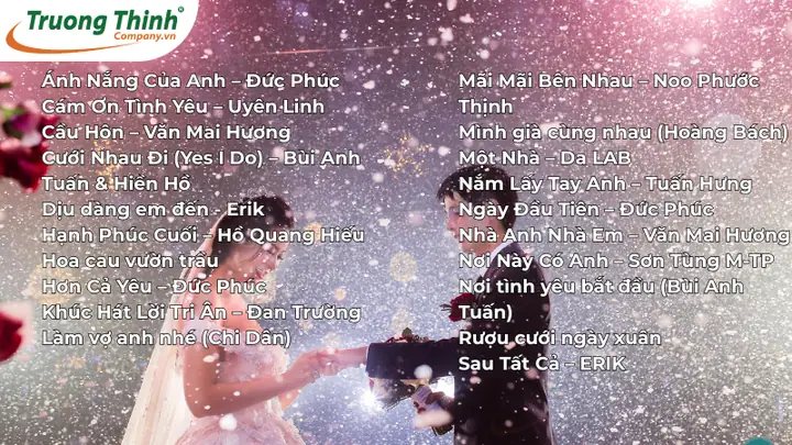 Top 50+ Bài Hát Song Ca Cô Dâu Chú Rể Hay Nhất 2026: Playlist "chuẩn" Cho Đám Cưới Hoành Tráng, Cảm Xúc Đỉnh Cao