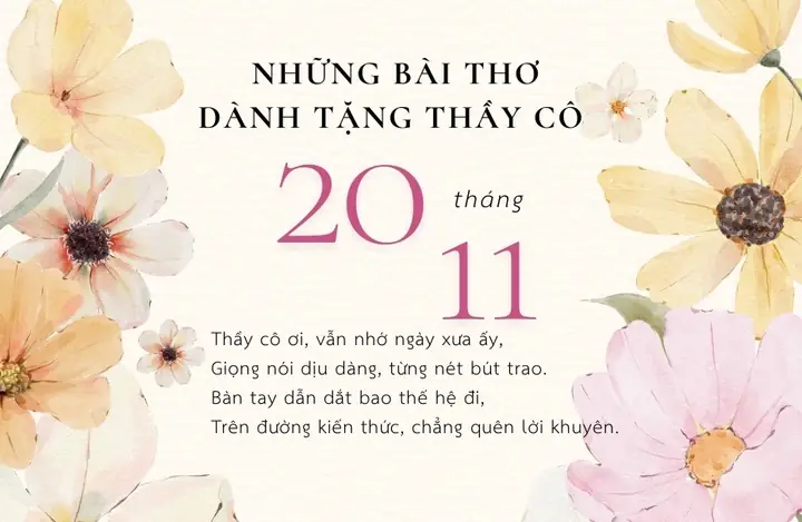 Tuyển Tập Bài Thơ Về Cơn Òn Thầy Cô: Những Giọt Nước Mắt Trong Tim Học Trò Năm 2026