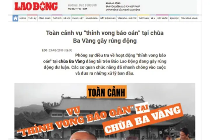 Báo Lao Động Viết Về Chùa Bà Vàng: Hành Trình Lan Tỏa Giá Trị Nhân Văn Và Di Sản Phật Giáo Năm 2026 Báo Lao Động Viết Về Chùa Bà Vàng: Hành Trình Lan Tỏa Giá Trị Nhân Văn Và Di Sản Phật Giáo Năm 2026