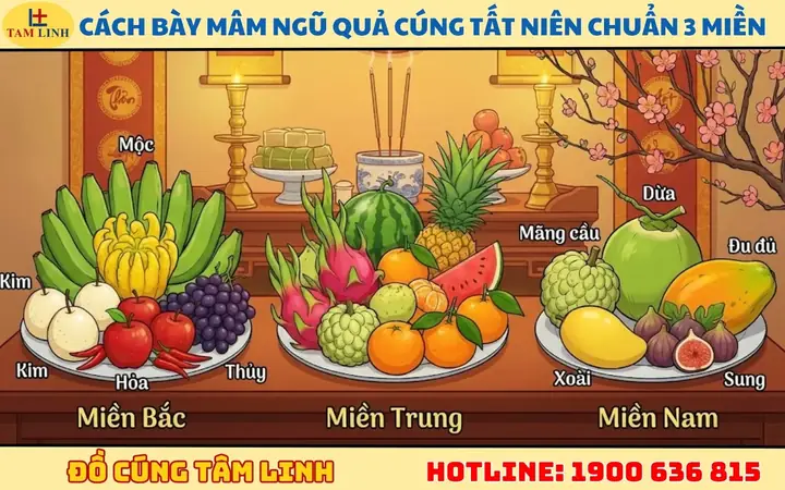 Bày Mâm Ngũ Quả Trước Hay Sau Cúng Tất Niên: Quy Tắc Chuẩn, Ý Nghĩa Và Những Lưu Ý Quan Trọng Năm 2026