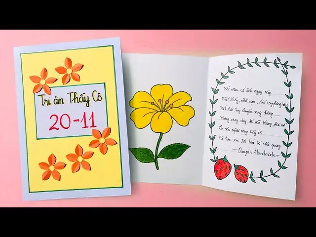 Cách Làm Bưu Thiêp 20/11 Năm 2026: Top 15 Ý Tưởng Handmade Độc Đáo, Dễ Làm, Tặng Thầy Cô Trọn Vẹn Tình Cảm