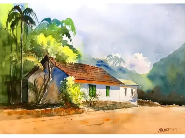 Hướng Dẫn Chi Tiết Cách Vẽ Tranh Phong Cảnh Bằng Màu Nước Cho Người Mới Bắt Đầu Năm 2026
