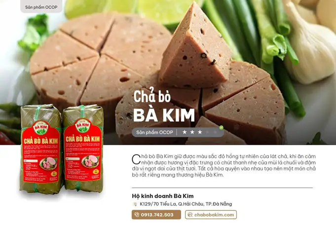 Chả Bò Bà Kim Đà Nẵng: Hương Vị Truyền Thống Gìn Giữ Qua Thời Gian & Địa Chỉ Mua Chính Hãng Mới Nhất Năm 2026