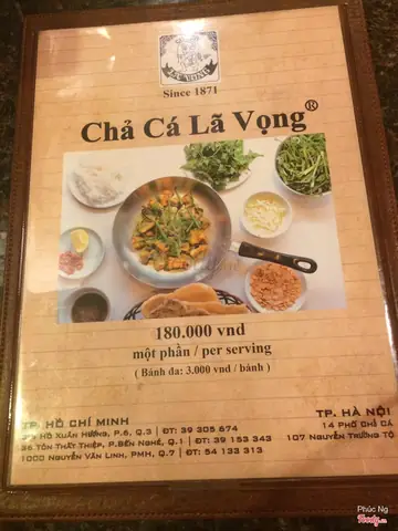 Chả Cá Lã Vọng Tôn Thất Thiệp 2026: Địa Chỉ "chuẩn Vị" Hà Nội, Giá Cả, Menu & Review Chi Tiết Nhất