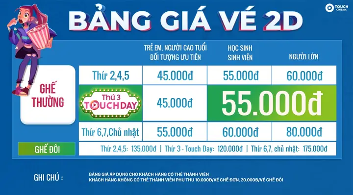 Bảng Giá Vé Xem Phim Hôm Nay 2026: Cập Nhật Chi Tiết Các Rạp Lớn (CGV, Lotte, BHD, Beta, Galaxy) & Mẹo Mua Vé Rẻ Nhất