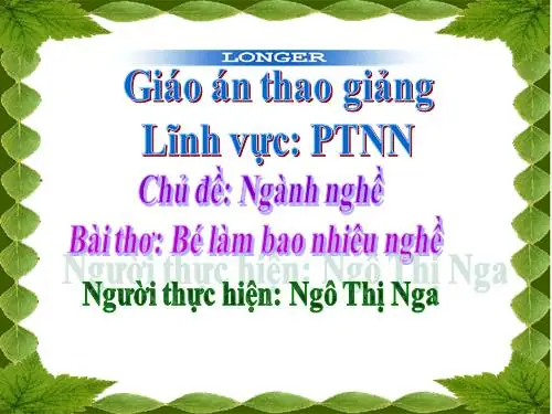 Giáo Án Bài Thơ "bé Làm Bao Nhiêu Nghề" Chi Tiết, Chuẩn Chương Trình GDPT 2018 – Hướng Dẫn Dạy Học Hiệu Quả Năm 2026