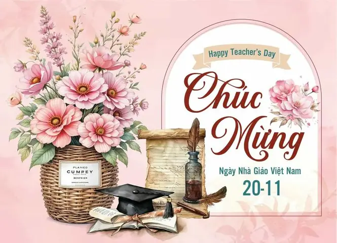 Bộ Sưu Tập Hình Hoa Chúc Mừng 20/11 Đẹp Nhất 2026: Gửi Tặng Thầy Cô Những Bunch Hoa Ý Nghĩa Và Sáng Tạo