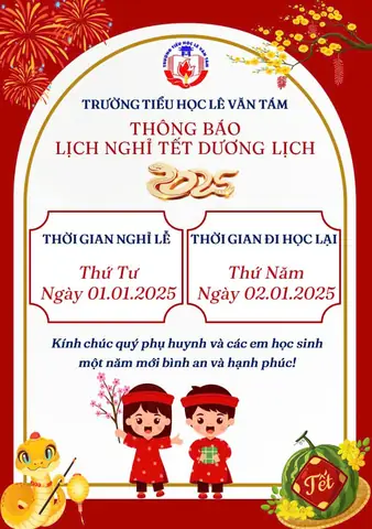 Lịch Nghỉ Tết Nguyên Đán 2026 Cho Học Sinh Tiểu Học: Chi Tiết Ngày Nghỉ, Lịch Học Bù Và Các Lưu Ý Quan Trọng Cho Phụ Huynh