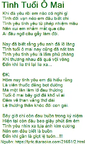 Lời Bài Hát Tình Tuổi Ô Mai: Melodie Nostalgia Và Những Chuyện Tình "chua Ngọt" Của Thời Hoa Lúa
