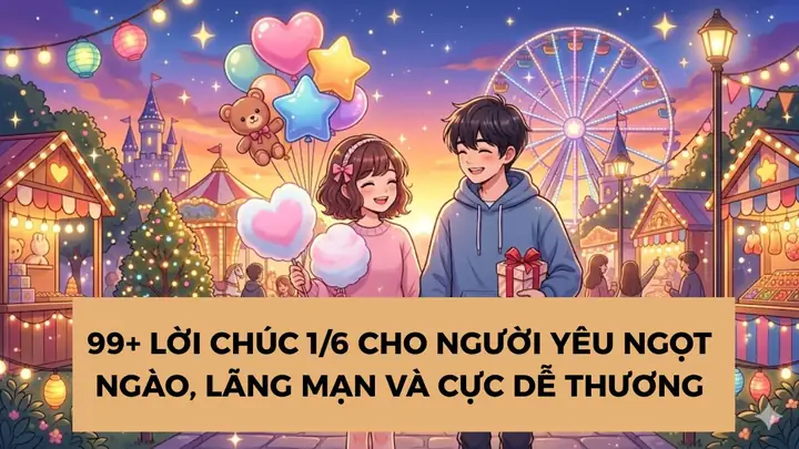 Lời Chúc 1/6 Cho Người Yêu Ngắn Gọn, Sâu Lắng: Tổng Hợp Top Hay Nhất Năm 2026 Lời Chúc 1/6 Cho Người Yêu Ngắn Gọn, Sâu Lắng: Tổng Hợp Top Hay Nhất Năm 2026