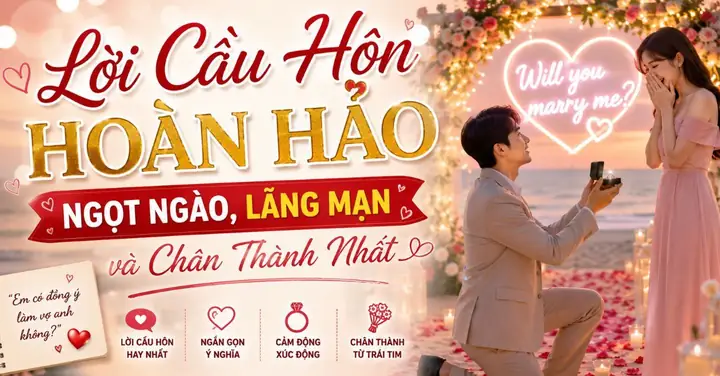 Những Lời Cầu Hôn Chân Thành Nhất 2026: Bí Quyết Chạm Được Trái Tim, Làm Tan Chảy Mọi Băn Khoăn