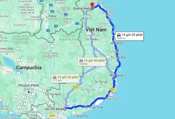 Khoảng Cách Quảng Nam - Sài Gòn Bao Nhiêu Km? Chi Tiết Lộ Trình, Thời Gian & Kinh Nghiệm Di Chuyển Năm 2026
