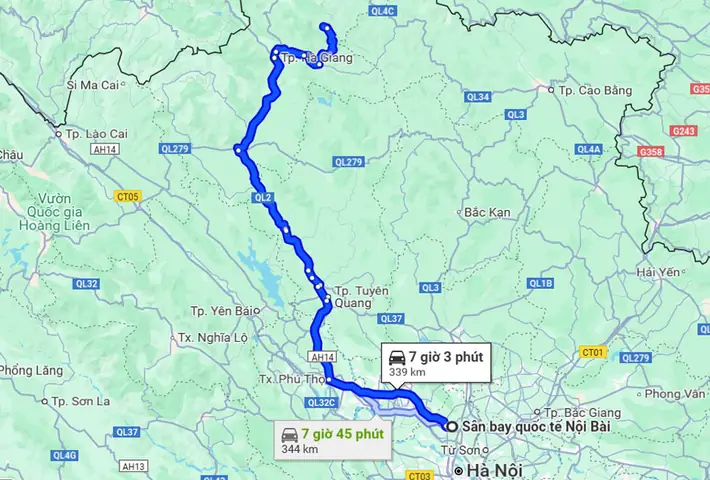 Sân Bay Nội Bài Đi Hà Giang Bao Nhiêu Km? Chi Tiết Quãng Đường, Thời Gian & Các Lộ Trình Tối Ưu Nhất Năm 2026