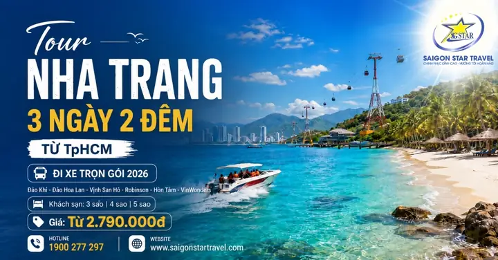 Tour Nha Trang 3 Ngày 2 Đêm Từ Sài Gòn 2026: Hành Trình Khám Phá Biển Xanh, Cẩm Nang Chi Tiết Giá Tốt, Lịch Trình Chuẩn Không Cần Điều Chỉnh